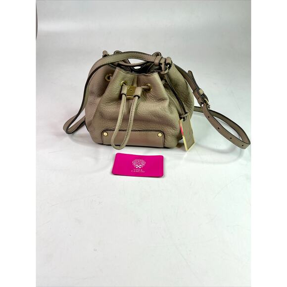 Vince Camuto Leather Bucket and Drawstring Small Satchel Bag - Gray - Picture 3 of 15